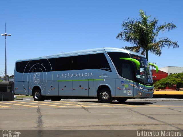 Viação Garcia 16254 na cidade de Londrina, Paraná, Brasil, por Gilberto Martins. ID da foto: 5903859.