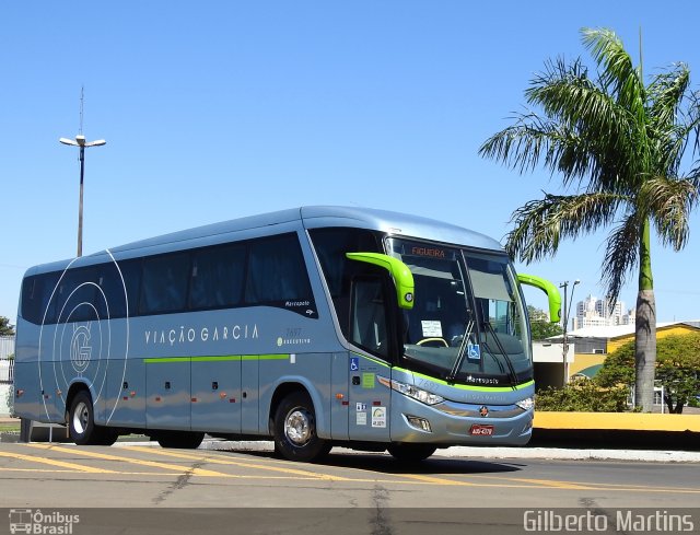 Viação Garcia 7697 na cidade de Londrina, Paraná, Brasil, por Gilberto Martins. ID da foto: 5903948.