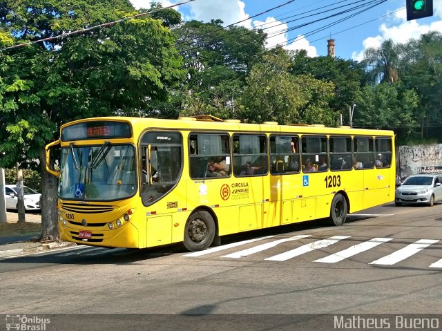 Viação Leme 1203 na cidade de Jundiaí, São Paulo, Brasil, por Matheus Bueno. ID da foto: 5904776.