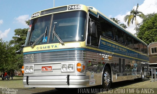 Viação Cometa 7455 na cidade de São Paulo, São Paulo, Brasil, por Francisco Mauricio Freire. Número da foto: #5905191.