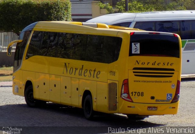 Viação Nordeste 1708 na cidade de Fortaleza, Ceará, Brasil, por Paulo Sergio Alves Venancio. ID da foto: 5907045.