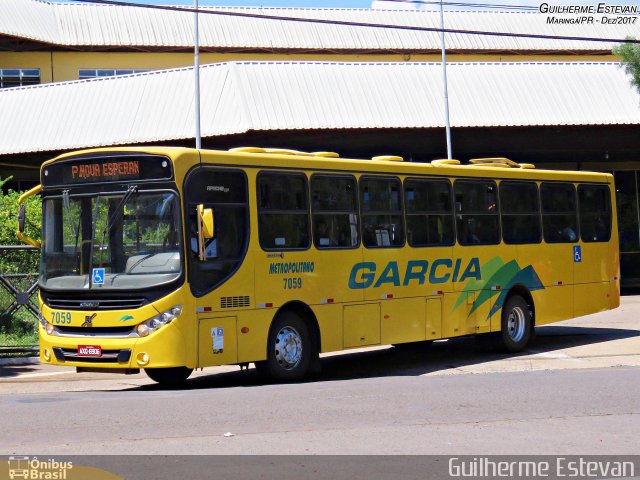 Viação Garcia 7059 na cidade de Maringá, Paraná, Brasil, por Guilherme Estevan. ID da foto: 5907598.