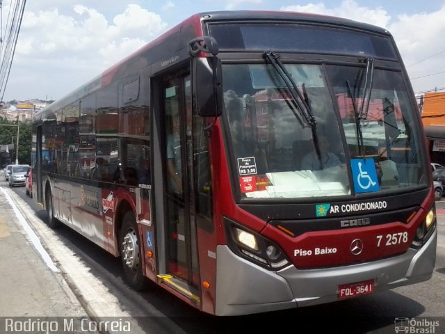 Viação Campo Belo 7 2578 na cidade de São Paulo, São Paulo, Brasil, por Jonathan  Aguiar Correa. Número da foto: #5907898.