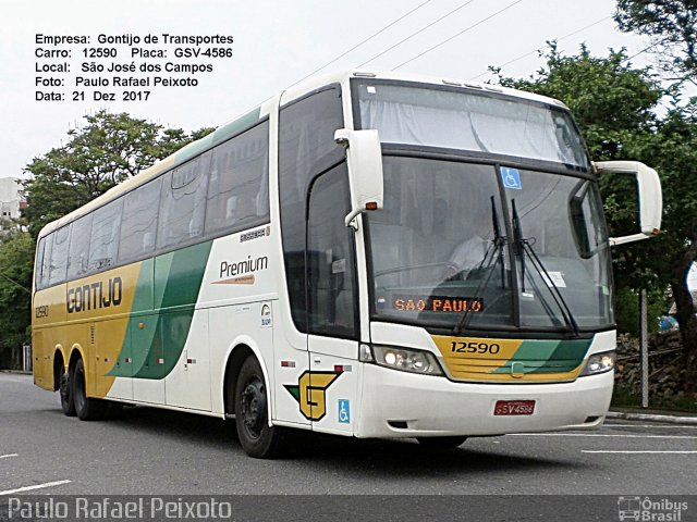 Empresa Gontijo de Transportes 12590 na cidade de São José dos Campos, São Paulo, Brasil, por Paulo Rafael Peixoto. ID da foto: 5852813.