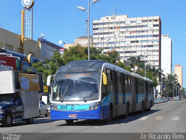 Metrobus 1005 na cidade de Goiânia, Goiás, Brasil, por Zé Ricardo Reis. ID da foto: 5851754.