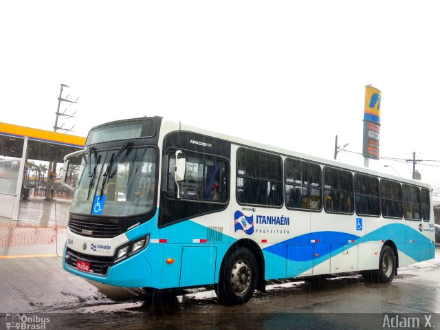 Viação Litoral Sul 1840 na cidade de Santos, São Paulo, Brasil, por Adam Xavier Rodrigues Lima. ID da foto: 5908003.