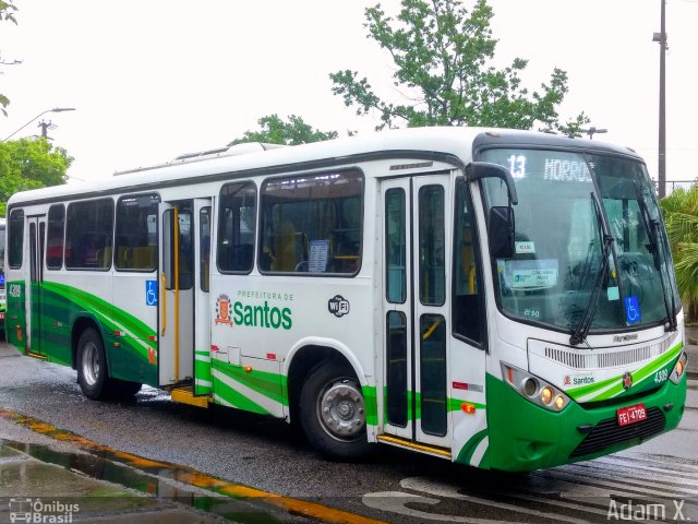 Viação Piracicabana Santos 4309 na cidade de Santos, São Paulo, Brasil, por Adam Xavier Rodrigues Lima. Número da foto: #5908012.