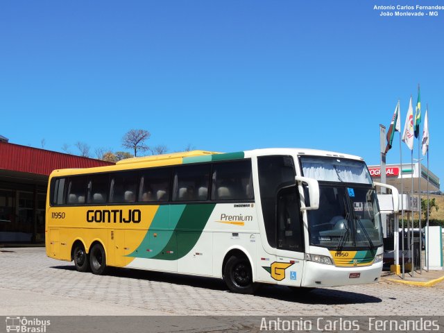 Empresa Gontijo de Transportes 11950 na cidade de João Monlevade, Minas Gerais, Brasil, por Antonio Carlos Fernandes. ID da foto: 5855748.