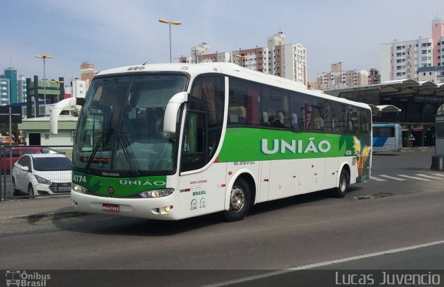 Empresa União de Transportes 4174 na cidade de Criciúma, Santa Catarina, Brasil, por Lucas Juvencio. ID da foto: 5857029.