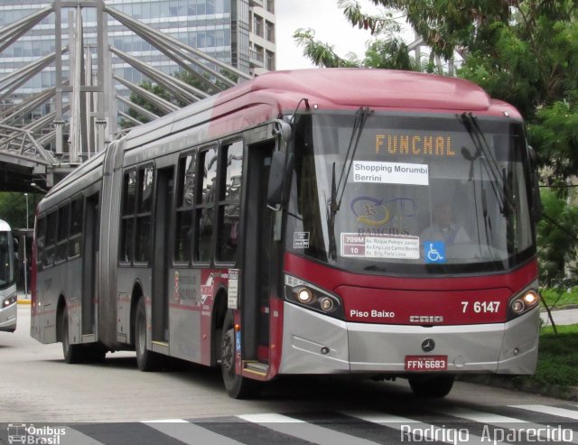 Viação Gatusa Transportes Urbanos 7 6147 na cidade de São Paulo, São Paulo, Brasil, por Rodrigo  Aparecido. ID da foto: 5856688.