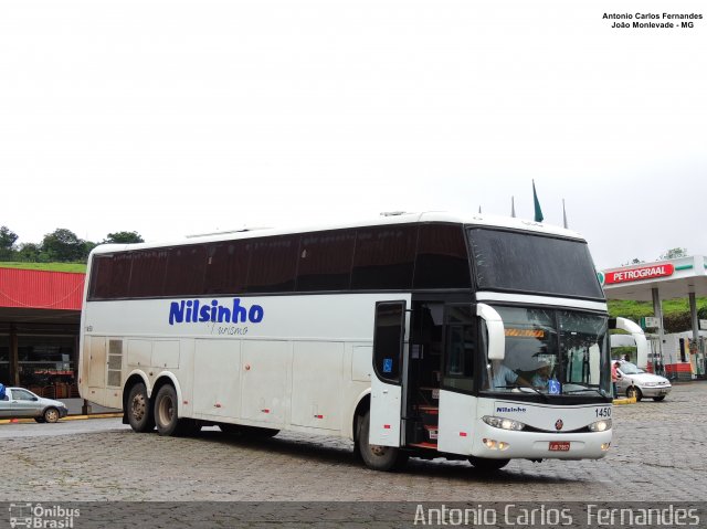 Nilsinho Turismo 1450 na cidade de João Monlevade, Minas Gerais, Brasil, por Antonio Carlos Fernandes. ID da foto: 5857686.