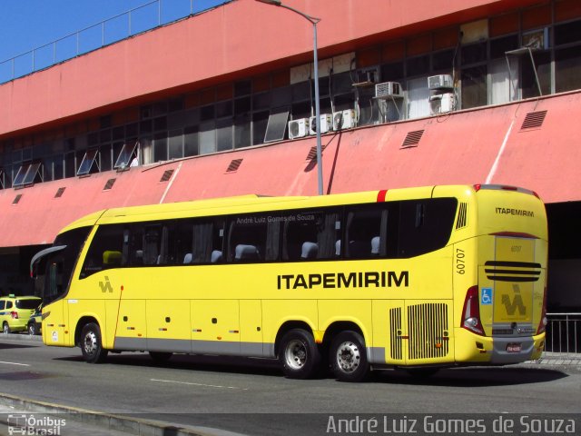 Viação Itapemirim 60707 na cidade de Rio de Janeiro, Rio de Janeiro, Brasil, por André Luiz Gomes de Souza. ID da foto: 5858589.