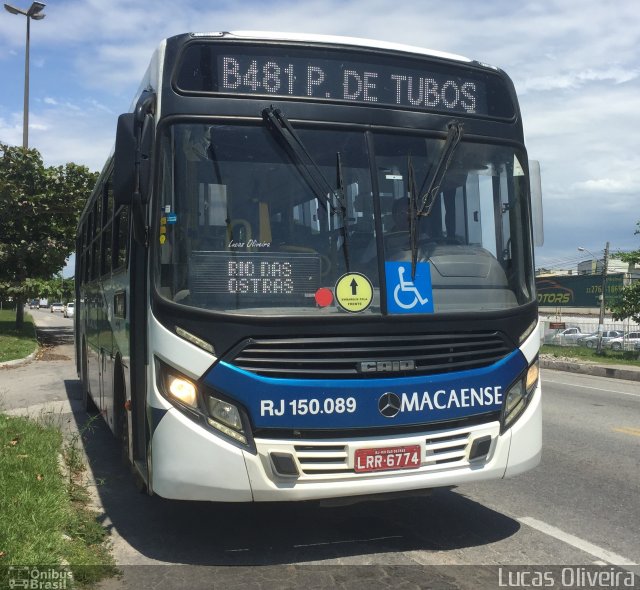 Rápido Macaense RJ 150.089 na cidade de Rio das Ostras, Rio de Janeiro, Brasil, por Lucas Oliveira. Número da foto: #5859406.