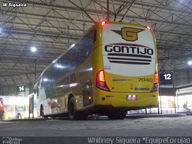 Empresa Gontijo de Transportes 7040 na cidade de Vitória, Espírito Santo, Brasil, por Whitiney Siqueira. Número da foto: #5857792.