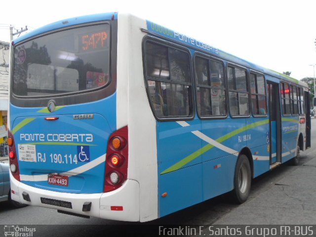 Viação Ponte Coberta RJ 190.114 na cidade de Rio de Janeiro, Rio de Janeiro, Brasil, por Franklin Freire dos Santos. Número da foto: #5859912.