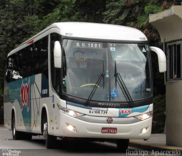 Auto Viação 1001 RJ 108.739 na cidade de São Paulo, São Paulo, Brasil, por Rodrigo  Aparecido. ID da foto: 5860726.