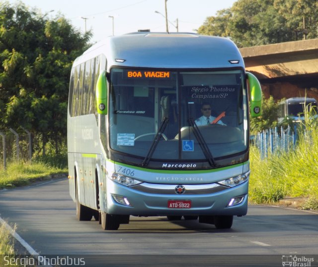 Viação Garcia 7406 na cidade de Campinas, São Paulo, Brasil, por Sérgio de Sousa Elias. Número da foto: #5860636.
