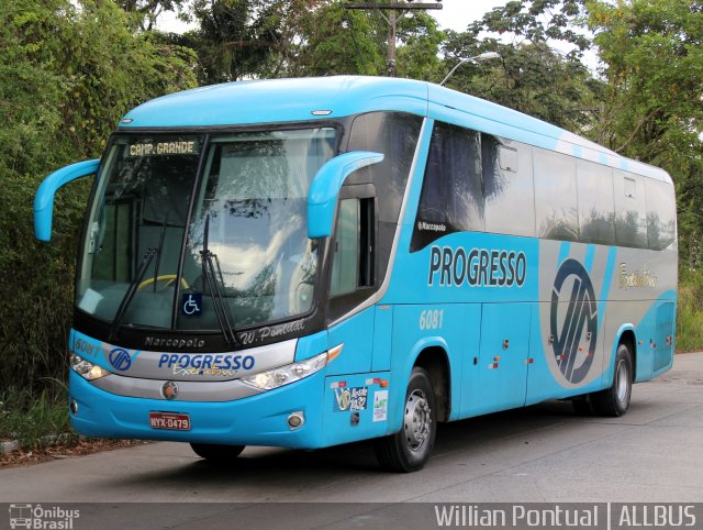 Auto Viação Progresso 6081 na cidade de Recife, Pernambuco, Brasil, por Willian Pontual. Número da foto: #5861154.