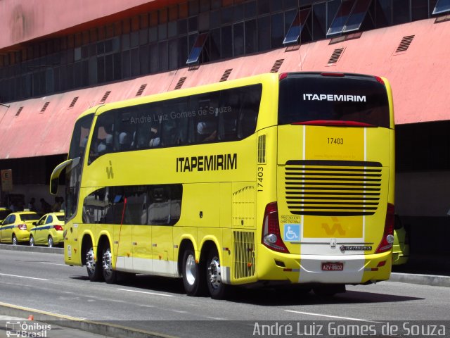 Viação Itapemirim 17403 na cidade de Rio de Janeiro, Rio de Janeiro, Brasil, por André Luiz Gomes de Souza. Número da foto: #5865010.