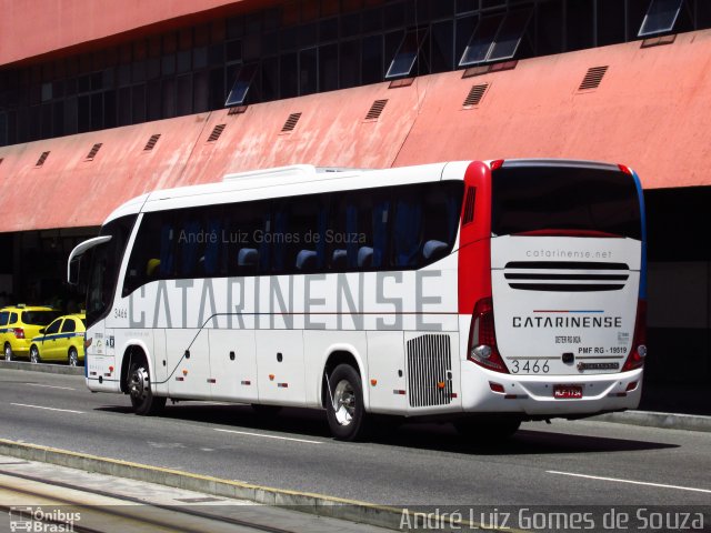 Auto Viação Catarinense 3466 na cidade de Rio de Janeiro, Rio de Janeiro, Brasil, por André Luiz Gomes de Souza. ID da foto: 5864683.