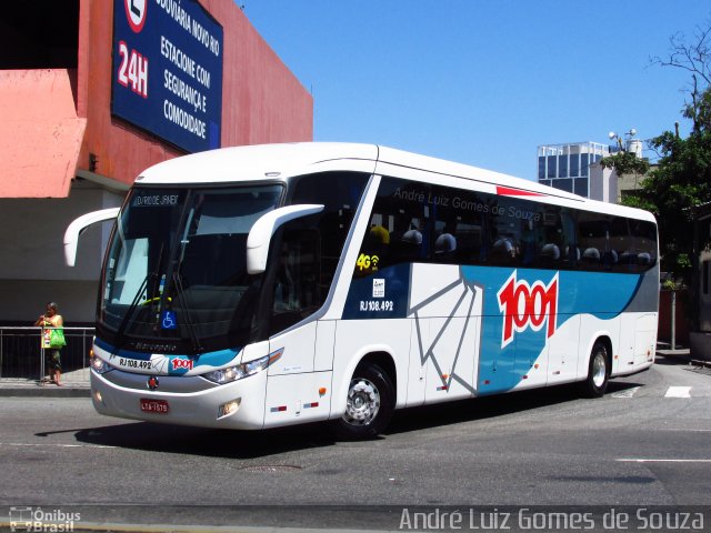 Auto Viação 1001 RJ 108.492 na cidade de Rio de Janeiro, Rio de Janeiro, Brasil, por André Luiz Gomes de Souza. ID da foto: 5864695.