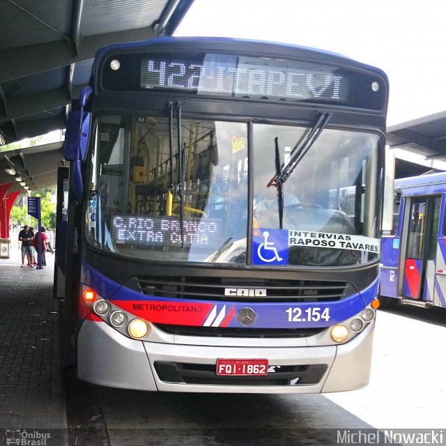 Auto Viação Bragança Metropolitana > Viação Raposo Tavares 12.154 na cidade de São Paulo, São Paulo, Brasil, por Michel Nowacki. ID da foto: 5865574.