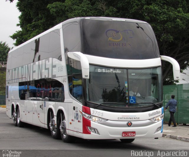 Auto Viação Catarinense 3705 na cidade de São Paulo, São Paulo, Brasil, por Rodrigo  Aparecido. Número da foto: #5864917.