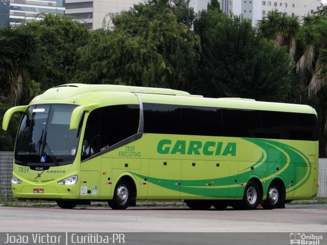 Viação Garcia 7859 na cidade de Curitiba, Paraná, Brasil, por João Victor. ID da foto: 5912188.