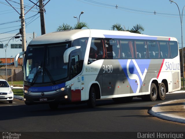 Viação São Luiz 3430 na cidade de Rio Verde, Goiás, Brasil, por Daniel Henrique. ID da foto: 5910353.