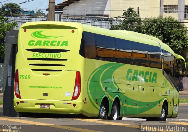 Viação Garcia 7969 na cidade de Londrina, Paraná, Brasil, por Gilberto Martins. ID da foto: 5912971.