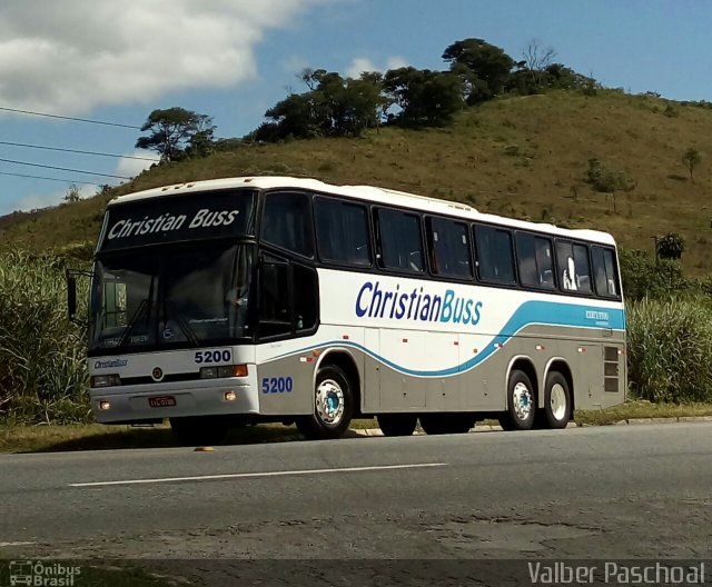 Christian Buss Turismo 5200 na cidade de Juiz de Fora, Minas Gerais, Brasil, por Valber Paschoal. ID da foto: 5911290.