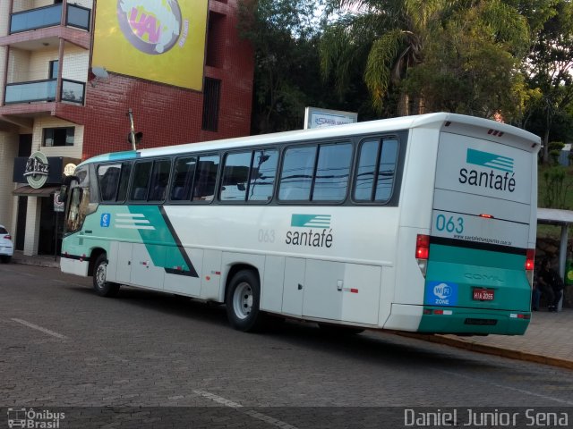 Santa Fé Transportes 063 na cidade de Itabirito, Minas Gerais, Brasil, por Daniel Junior Sena. ID da foto: 5931914.