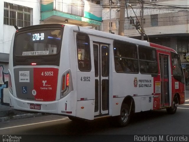 Allibus Transportes 4 5052 na cidade de São Paulo, São Paulo, Brasil, por Jonathan  Aguiar Correa. ID da foto: 5932843.