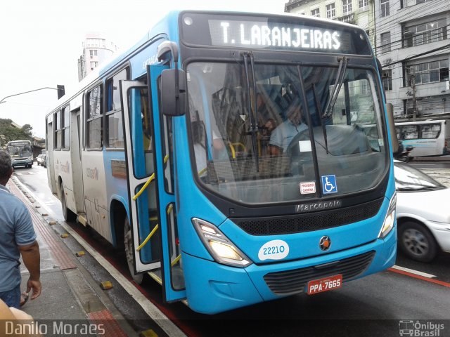 Nova Transporte 22210 na cidade de Vitória, Espírito Santo, Brasil, por Danilo Moraes. Número da foto: #5933273.