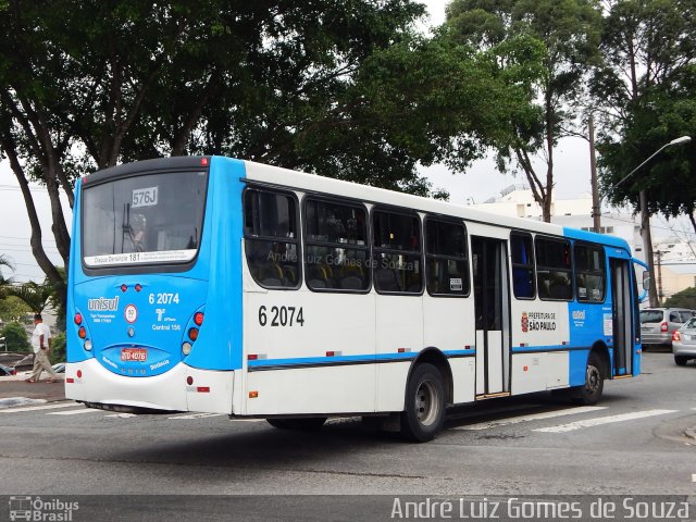 TUPI - Transportes Urbanos Piratininga 6 2074 na cidade de São Paulo, São Paulo, Brasil, por André Luiz Gomes de Souza. Número da foto: #5933738.