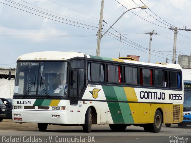 Empresa Gontijo de Transportes 10355 na cidade de Vitória da Conquista, Bahia, Brasil, por Rafael Caldas. ID da foto: 5934279.