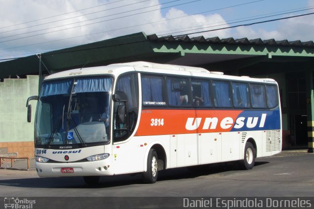 Unesul de Transportes 3814 na cidade de Osório, Rio Grande do Sul, Brasil, por Daniel Espindola Dorneles. ID da foto: 5936258.