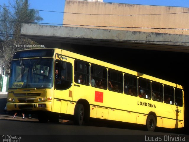 TCGL - Transportes Coletivos Grande Londrina 4494 na cidade de Londrina, Paraná, Brasil, por Lucas Oliveira . Número da foto: #5935092.