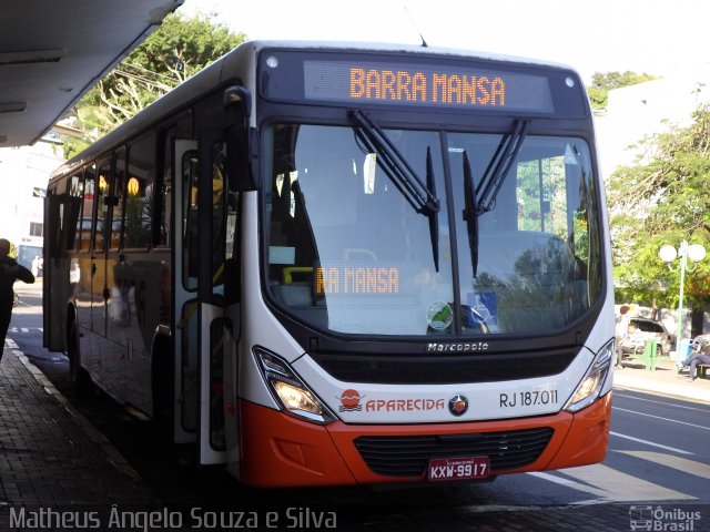 VINSAL - Viação Nossa Senhora Aparecida RJ 187.011 na cidade de Barra do Piraí, Rio de Janeiro, Brasil, por Matheus Ângelo Souza e Silva. ID da foto: 5935282.