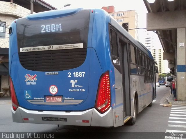 Sambaíba Transportes Urbanos 2 1887 na cidade de São Paulo, São Paulo, Brasil, por Jonathan  Aguiar Correa. Número da foto: #5939018.