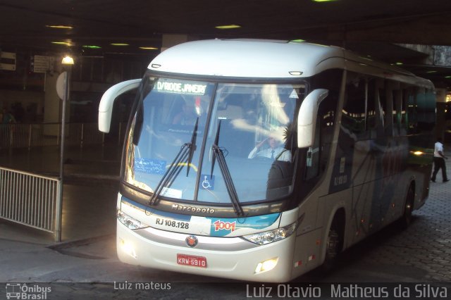 Auto Viação 1001 RJ 108.128 na cidade de Belo Horizonte, Minas Gerais, Brasil, por Luiz Otavio Matheus da Silva. ID da foto: 5939851.