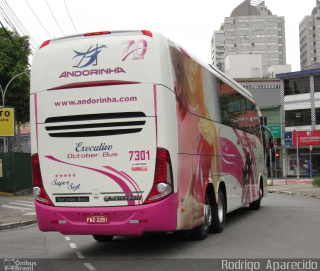 Empresa de Transportes Andorinha 7301 na cidade de São Paulo, São Paulo, Brasil, por Rodrigo  Aparecido. Número da foto: #5939478.