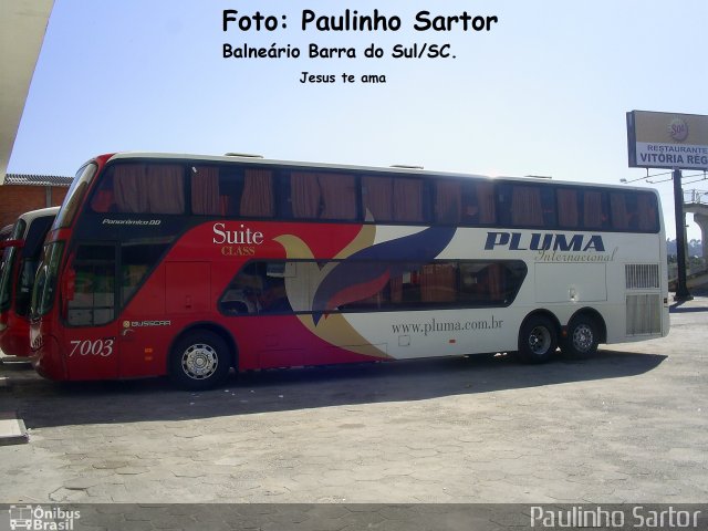 Pluma Conforto e Turismo 7003 na cidade de Biguaçu, Santa Catarina, Brasil, por Paulinho Sartor. ID da foto: 5941330.