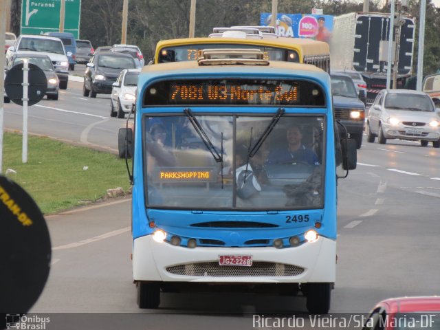 CT Expresso 2495 na cidade de Santa Maria, Distrito Federal, Brasil, por Ricardo Vieira. ID da foto: 5942731.