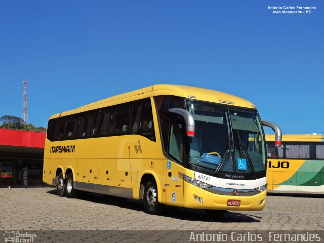 Viação Itapemirim 60741 na cidade de João Monlevade, Minas Gerais, Brasil, por Antonio Carlos Fernandes. ID da foto: 5943189.