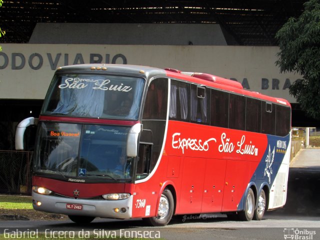 Expresso São Luiz 7360 na cidade de Anápolis, Goiás, Brasil, por Gabriel  Cícero da Silva Fonseca. ID da foto: 5944611.