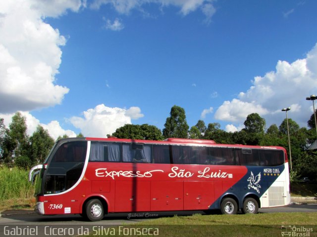 Expresso São Luiz 7360 na cidade de Anápolis, Goiás, Brasil, por Gabriel  Cícero da Silva Fonseca. Número da foto: #5944619.