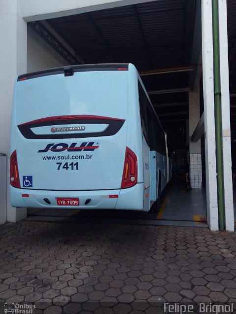 SOUL - Sociedade de Ônibus União Ltda. 7411 na cidade de Canoas, Rio Grande do Sul, Brasil, por Felipe  Brignol. Número da foto: #5943726.