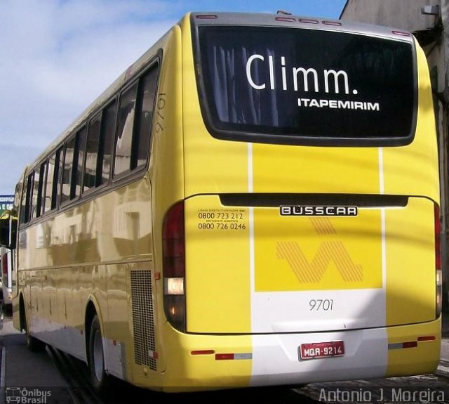 Viação Itapemirim 9701 na cidade de Rio de Janeiro, Rio de Janeiro, Brasil, por Antonio J. Moreira. Número da foto: #5943410.