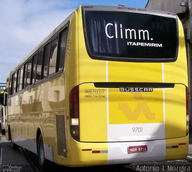 Viação Itapemirim 9701 na cidade de Rio de Janeiro, Rio de Janeiro, Brasil, por Antonio J. Moreira. ID da foto: 5943410.